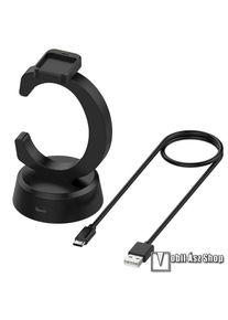 Xiaomi Redmi Watch 4, Smart Band 10, 9, 9 Active, 8, Watch 3 Lite, Active, Band 2, Okos&oacute;ra t&ouml;ltő, Asztali &aacute;llv&aacute;ny, Cs&uacute;sz&aacute;sg&aacute;tl&oacute;, 5V/1A, 1m, Type-C port, Fekete