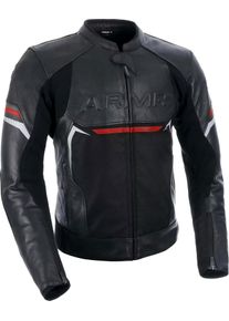 ARMR Raiden 3.0, leather/textile jacket perforated , color: Black/Red , size: L
