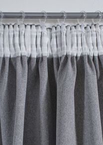 Rideau occultant &agrave; rev&ecirc;tement int&eacute;rieur (1 pce) - gris - taille 145x130 cm - bonprix