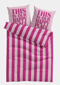 Parure de lit avec d&eacute;grad&eacute; de couleurs - fuchsia - taille 135x200 cm avec coton - bonprix