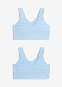 Lot de 2 brassi&egrave;res sans coutures Feel Comfort - bleu - taille 4 (L) - bonprix