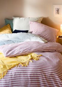 Parure de lit en seersucker - violet - taille 135x200 cm avec coton - bonprix