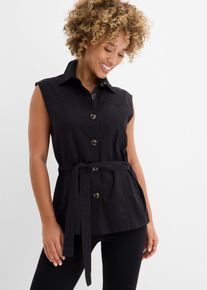 Gilet sans manches 100% coton - noir - taille 54 avec coton - bonprix