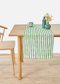 Chemin de table ray&eacute; d&eacute;perlant - vert - taille 40x140 cm - bonprix