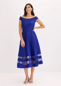 Robe col Bardot avec dentelle - bleu - taille 50/52 (XL) - bonprix
