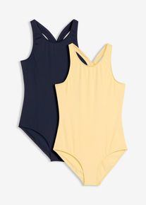 Lot de 2 maillots 1 pi&egrave;ce - bleu - taille 152/158 - bonprix