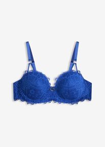 Soutien-gorge balconnet &agrave; dentelle orientale - bleu - taille 110B - bonprix