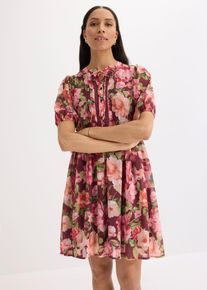 Robe-tunique &agrave; dentelle - rouge - taille 38 - bonprix