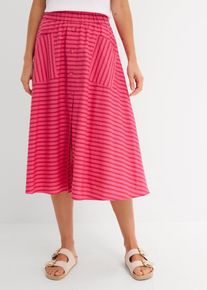Jupe midi 100% coton - rouge - taille 50 - 100% coton - bonprix