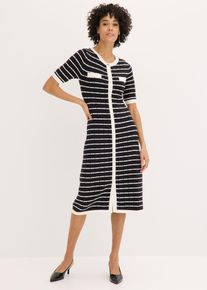 Robe en maille boutonn&eacute;e - noir - taille 50/52 (XL) - bonprix