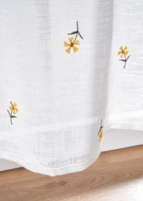 Brise-bise brod&eacute; - blanc - taille 60x150 cm - bonprix