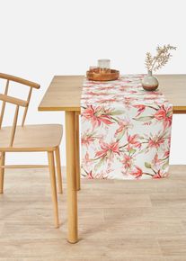 Chemin de table &agrave; imprim&eacute; floral d&eacute;perlant - fuchsia - taille 30x180 cm - bonprix