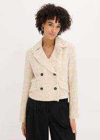 Veste mi-saison en jacquard de coton - beige - taille 40 avec coton - bonprix