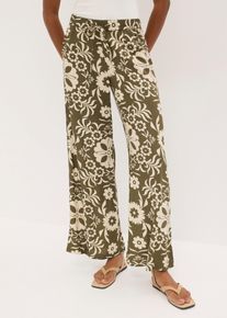 Pantalon large en viscose fluide - vert - taille 56 - viscose - bonprix