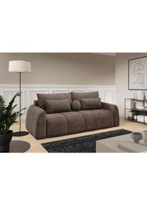 Livetastic , Braun , Textil , F&uuml;llung: Polyurethan (Pur), Silikon,Polyurethan (Pur), Silikon,Polyurethan (Pur), Silikon , 252x93x167 cm , Made in EU , Wohnzimmer, Sofas & Couches, Schlafsofas, Schlafsofas