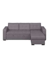 M&Ouml;BELIX M&ouml;belix , Dunkelgrau , Holz, Metall, Textil , Kiefer , 239x160 cm , Wohnzimmer, Sofas & Couches, Schlafsofas, Ecksofas mit Schlaffunktion
