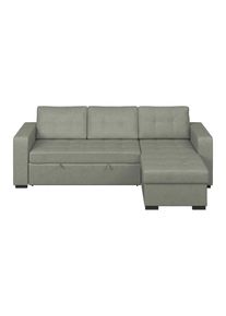 M&Ouml;BELIX M&ouml;belix , Dunkelgr&uuml;n , Holz, Metall, Textil , Kiefer , 239x160 cm , Wohnzimmer, Sofas & Couches, Schlafsofas, Ecksofas mit Schlaffunktion