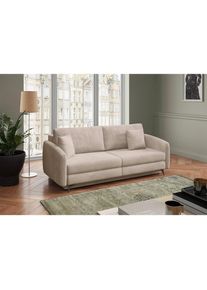 Livetastic , Beige , Textil , F&uuml;llung: Polyurethan (Pur), Silikon,Polyurethan (Pur), Silikon , 230x100x103 cm , Made in EU , Wohnzimmer, Sofas & Couches, Schlafsofas, Schlafsofas