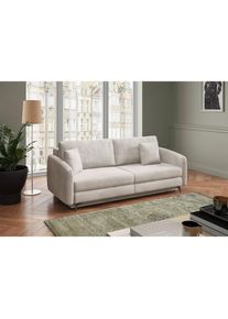 Livetastic , Creme , Textil , F&uuml;llung: Polyurethan (Pur), Silikon,Polyurethan (Pur), Silikon , 230x100x103 cm , Made in EU , Wohnzimmer, Sofas & Couches, Schlafsofas, Schlafsofas