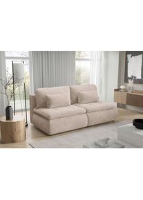 Livetastic , Beige , Textil , F&uuml;llung: Polyurethan (Pur), Silikon,Polyurethan (Pur), Silikon,Polyurethan (Pur) , 220x94x114 cm , Made in EU , Wohnzimmer, Sofas & Couches, Schlafsofas, Schlafsofas