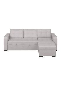 M&Ouml;BELIX M&ouml;belix , Silberfarben , Holz, Metall, Textil , Kiefer , 239x160 cm , Wohnzimmer, Sofas & Couches, Schlafsofas, Ecksofas mit Schlaffunktion