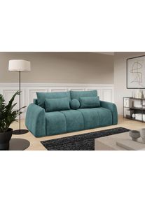 Livetastic , Petrol , Textil , F&uuml;llung: Polyurethan (Pur), Silikon,Polyurethan (Pur), Silikon,Polyurethan (Pur), Silikon , 252x93x167 cm , Made in EU , Wohnzimmer, Sofas & Couches, Schlafsofas, Schlafsofas