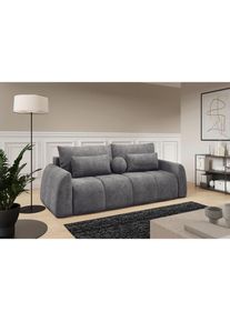 Livetastic , Grau , Textil , F&uuml;llung: Polyurethan (Pur), Silikon,Polyurethan (Pur), Silikon,Polyurethan (Pur), Silikon , 252x93x167 cm , Made in EU , Wohnzimmer, Sofas & Couches, Schlafsofas, Schlafsofas