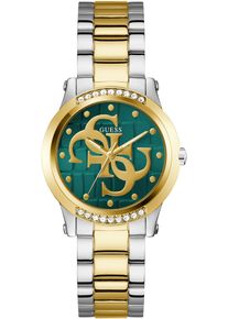 Quarzuhr Guess "ANNETTE", silber (silberfarben, goldfarben), Armbanduhren, Damen, Quarzuhr, Armbanduhr, Damenuhr, Edelstahlarmband, analog