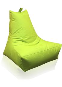 Sitzsack Kinzler "Lounge", gr&uuml;n (apfelgr&uuml;n), B:100cm H:80cm, Polyester, Sitzs&auml;cke, Sitzsack, Loungesessel, Uni Farben, mit R&uuml;ckenlehne, Outdoor geeignet