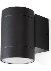 Paco Home Wandleuchte "LUSIWA", silber (silberfarben), 1, H: 9,6cm, Leuchten, In & Outdoor GU10 Aussenlampe Garten Hauswand Eingang Aluminium IP54, Wandleuchte