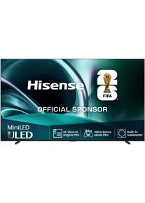 HISENSE QLED Mini LED-Fernseher "100U7Q", Energieeffizienz: F, schwarz, 100 &Prime;, Fernseher, 4K UHD Mini LED, QLED Mini LED-Fernseher