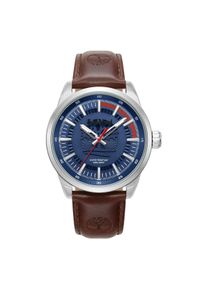 Quarzuhr Timberland "Lanigan", braun, blau, Armbanduhren, Damen, Quarzuhr, Armbanduhr, Herrenuhr, Lederarmband, analog