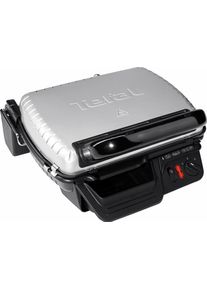 Kontaktgrill Tefal "GC3050", silber (silberfarben), B:33cm H:18cm T:34cm, Kontaktgrill_Standgrill_Tischgrill_Teppanyakigrill, Kontaktgrill, aufklappbar, regelbarer Thermostat, antihaftbeschichtet