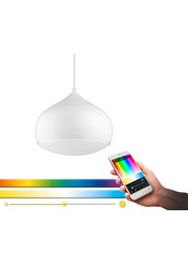 Eglo Pendelleuchte "COMBA-C", wei&szlig;, 1, &Oslash; 29cm, 1 Stk., Leuchten, H&auml;ngeleuchte, Eglo CONNECT, Steuerung &uuml;ber APP + Fernbedienung, Pendelleuchte