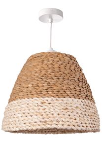 Paco Home Pendelleuchte "Basto", wei&szlig;, 1, &Oslash; 34cm H: 29cm, Leuchten, Deckenlampe LED Wohnzimmer Und Schlafzimmer, Gras, Deko E27, Pendelleuchte