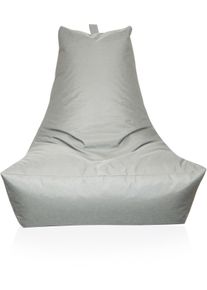Sitzsack Kinzler "Lounge", silber (silberfarben), B:100cm H:80cm, Polyester, Sitzs&auml;cke, Sitzsack, Loungesessel, Uni Farben, mit R&uuml;ckenlehne, Outdoor geeignet