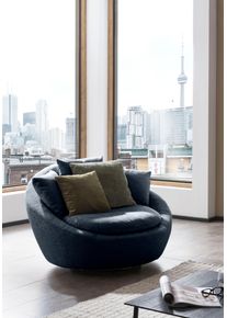 Drehsessel Trendmanufaktur "Maui, inklusive 2 R&uuml;ckenkissen und 1 Zierkissen, moderne Optik", blau (moonlight ocean), B:130cm H:80cm T:112cm, 100% Polyester, Sessel, Drehsessel, Sessel mit Drehfunktion, frei im Raum Stellbar, XXL Sessel
