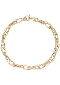 Armband Luigi Merano "Armband Doppelankerkette, ovale Glieder, Gold 585", gold, Armb&auml;nder, Damen, Gelbgold 585, Armband