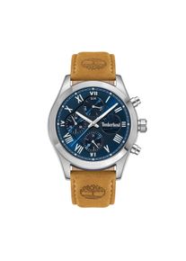Multifunktionsuhr Timberland "ASHMONT", hellbraun, blau, Armbanduhren, Damen, Multifunktionsuhr, Quarzuhr, Armbanduhr, Herrenuhr, Lederarmband, analog, Tag