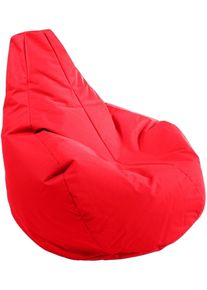 Sitzsack Kinzler "Gamer", rot, B:100cm H:100cm, Polyester, Sitzs&auml;cke, Sitzsack, Uni Farben, mit R&uuml;ckenlehne, Outdoor geeignet, Kinderzimmer