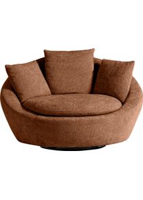 Drehsessel Trendmanufaktur "Maui, inklusive 2 R&uuml;ckenkissen und 1 Zierkissen, moderne Optik", chilli oil, B:130cm H:80cm T:112cm, 100% Polyester, Sessel, Drehsessel, Sessel mit Drehfunktion, frei im Raum Stellbar, XXL Sessel