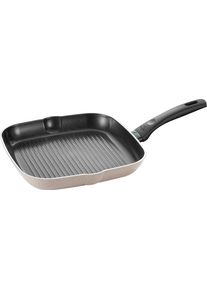 Grillpfanne Ballarini "Ledro", beige, B:28,9cm H:4cm L:47,7cm &Oslash;:28cm, Pfannen, Grillpfanne, Keramikbeschichtung, recyceltes Aluminium, Thermopoint, Made in Italy