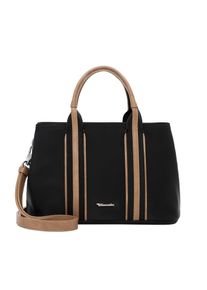 Shopper Tamaris "Shopper TAS Kirsten", Damen, Gr. B/H/T: 28cm x 17cm x 12cm 0, schwarz (schwarz 100), Polyester, Taschen Shopper