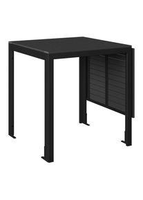 Ambia Garden Gartentisch, Dunkelgrau, Metall, Kunststoff, quadratisch, eckig, 123x70x75 cm, ausziehbar, wetterbest&auml;ndig, Gartenm&ouml;bel, Gartentische, Gartentische ausziehbar