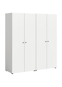 Mid.you , Wei&szlig; , Holzwerkstoff , 2 F&auml;cher , 160x176x51 cm , FSC MIX , in verschiedenen Gr&ouml;&szlig;en erh&auml;ltlich , Schlafzimmer, Kleiderschr&auml;nke, Dreht&uuml;renschr&auml;nke