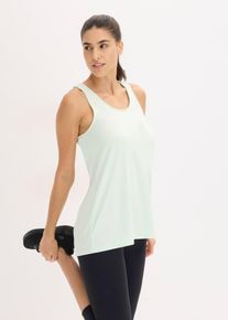 Top per sport con effetto strutturato, Verde, Taglia 42/44 (S), bonprix