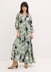 Abito lungo in viscosa fluida, Blu, Taglia 46, bonprix
