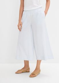 Pantaloni culotte larghi in seersucker, Blu, Taglia 42, bonprix