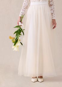 Gonna lunga in tulle delicato, Bianco, Taglia 50, bonprix