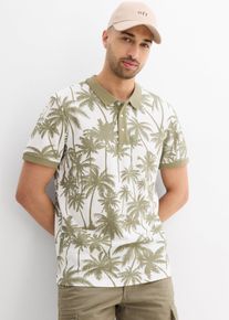 Polo in piquet di puro cotone biologico slim fit, Verde, Taglia 60/62 (XXL), bonprix